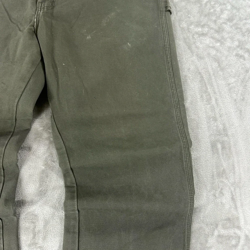VTG Dickies Carpenter Pants Mens 36x30 Green Canvas Relaxed Fit Workwear Utility